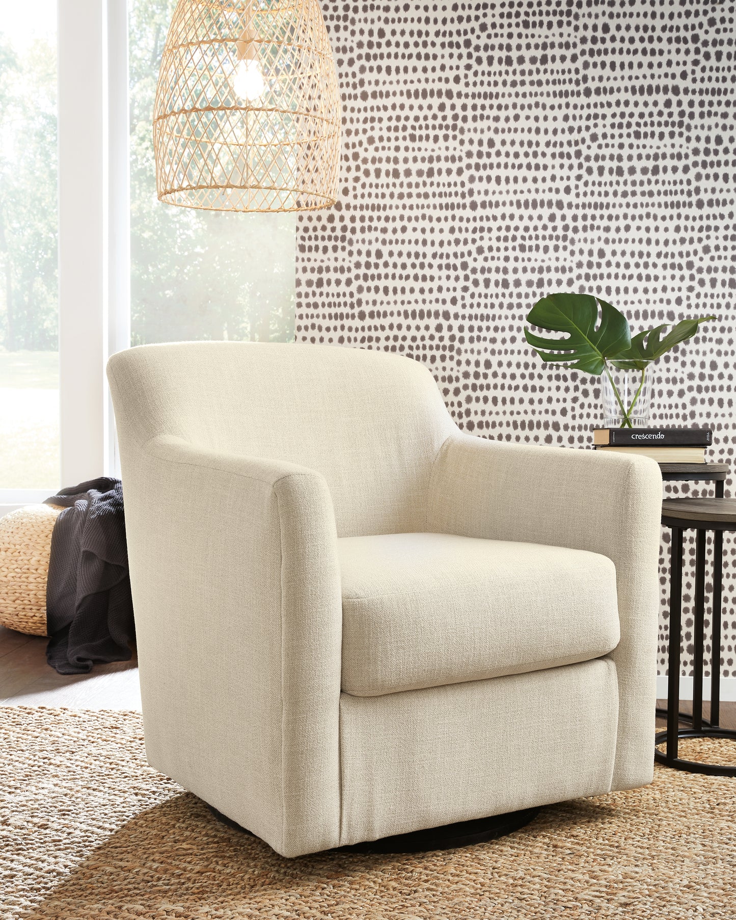 Ocala Furniture Outlet - Ashley Furniture - Bradney Swivel Accent Chair - Swivel Accent Chair / Linen - A3000325