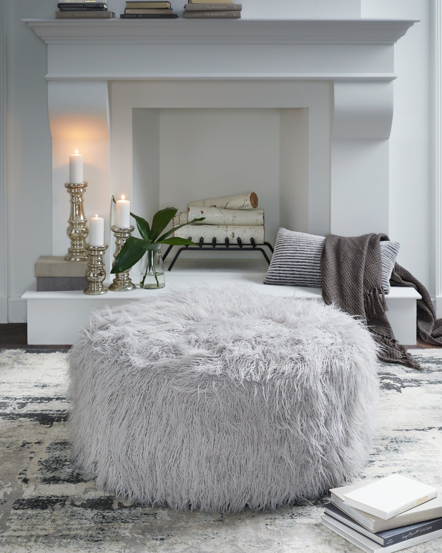 Ocala Furniture Outlet - Ashley Furniture - Galice Living Room - Oversized Accent Ottoman / Light Gray - A3000333