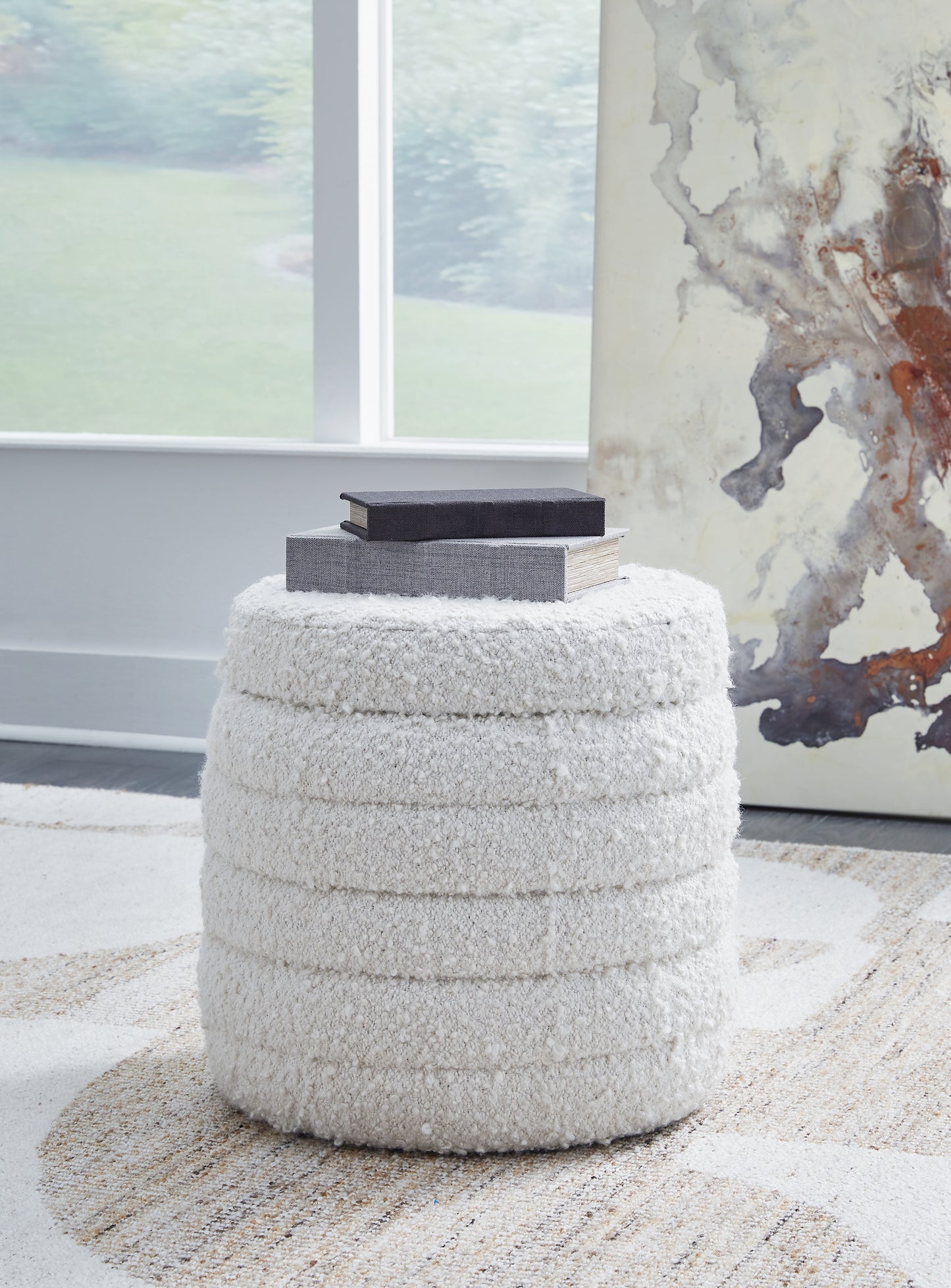 Ocala Furniture Outlet - Ashley Furniture - Duntler Living Room - Storage Ottoman / Ivory - A3000678