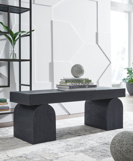 Ocala Furniture Outlet - Ashley Furniture - Holgrove Accent Bench - Accent Bench / Black / 50"W x 16"D x 18"H - A3000683
