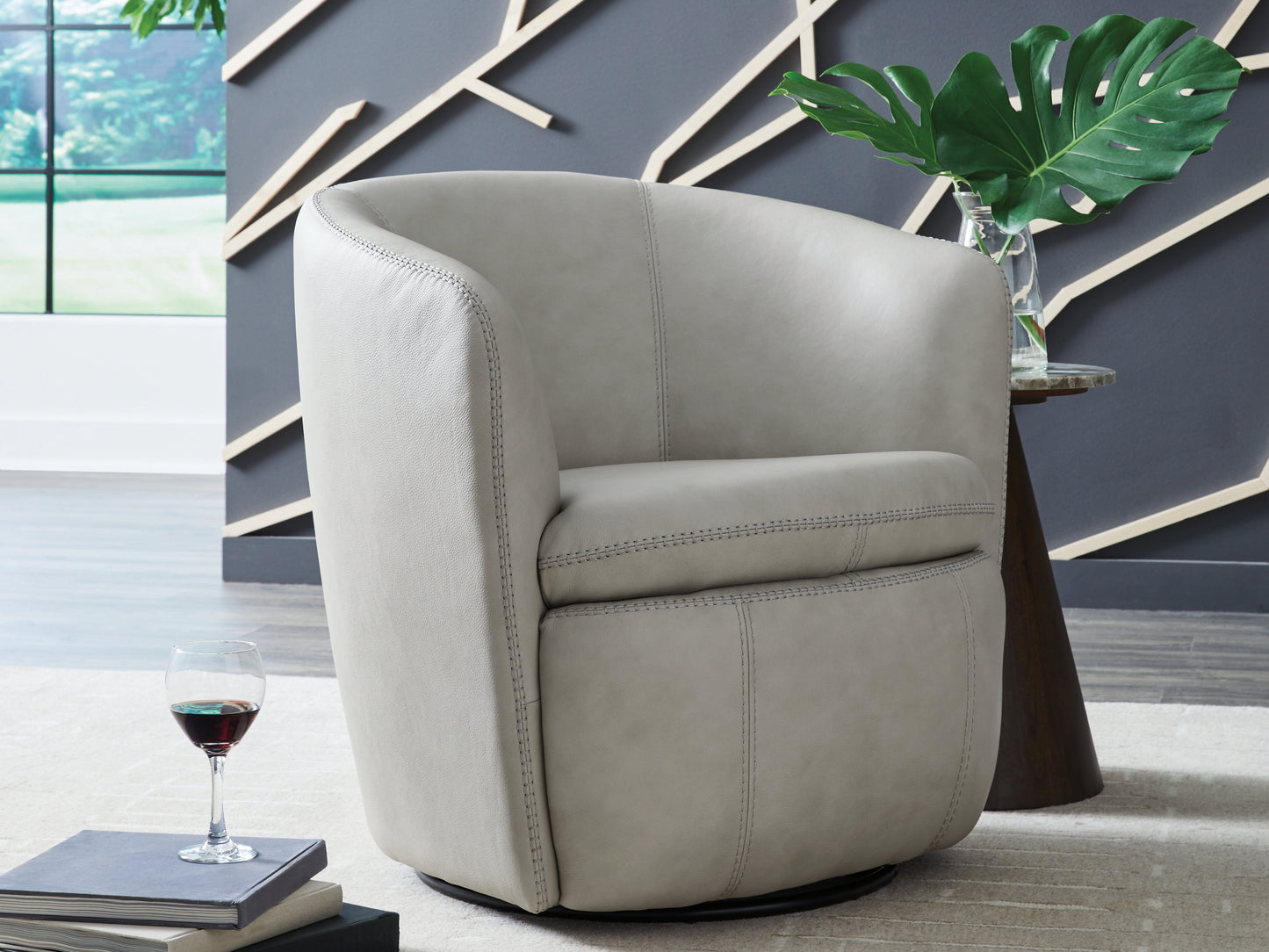 Ocala Furniture Outlet - Ashley Furniture - Kierreys Swivel Accent Chair - Swivel Accent Chair / Bone - A3000703