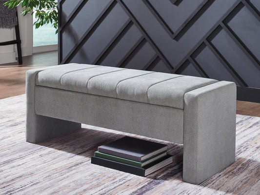 Ocala Furniture Outlet - Ashley Furniture - Akselman Storage Bench - Storage Bench / Gray / 50"W x 19"D x 19"H - A3000744