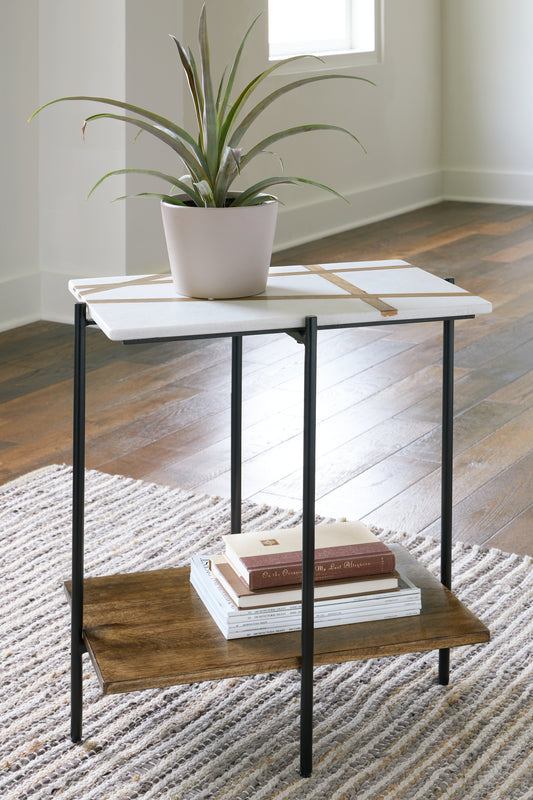 Ocala Furniture Outlet - Ashley Furniture - Braxmore Accent Table - Accent Table / White/Light Brown - A4000525