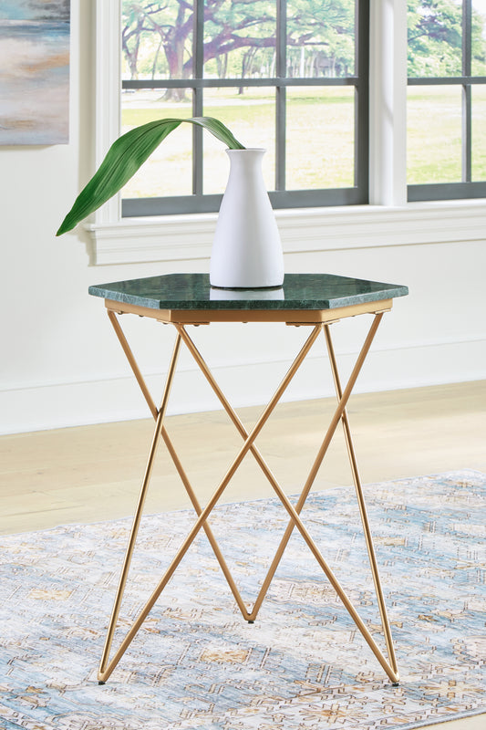 Ocala Furniture Outlet - Ashley Furniture - Engelton Accent Table - Accent Table / Green/Gold - A4000526