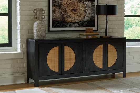 Ocala Furniture Outlet - Ashley Furniture - Cliffiings Accent Cabinet - Accent Cabinet / Black/Natural - A4000575