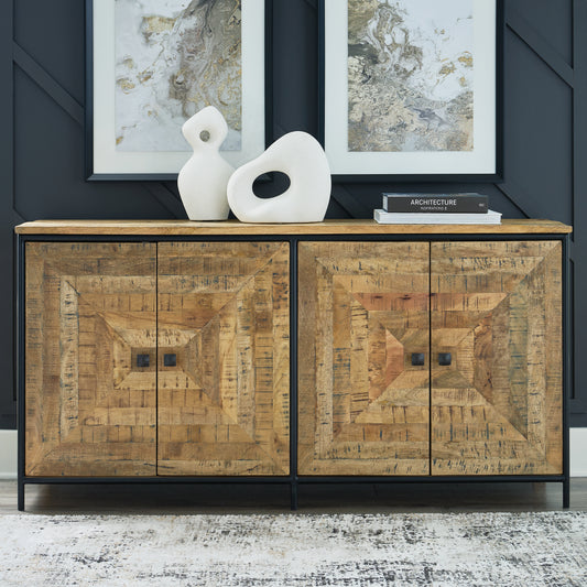 Ocala Furniture Outlet - Ashley Furniture - Camney Accent Cabinet - Accent Cabinet / Brown/Black - A4000581