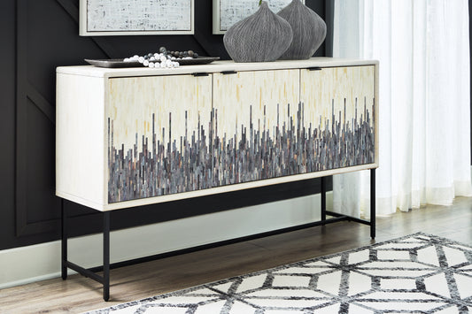 Ocala Furniture Outlet - Ashley Furniture - Freyton Accent Cabinet - Accent Cabinet / White/Gray - A4000582