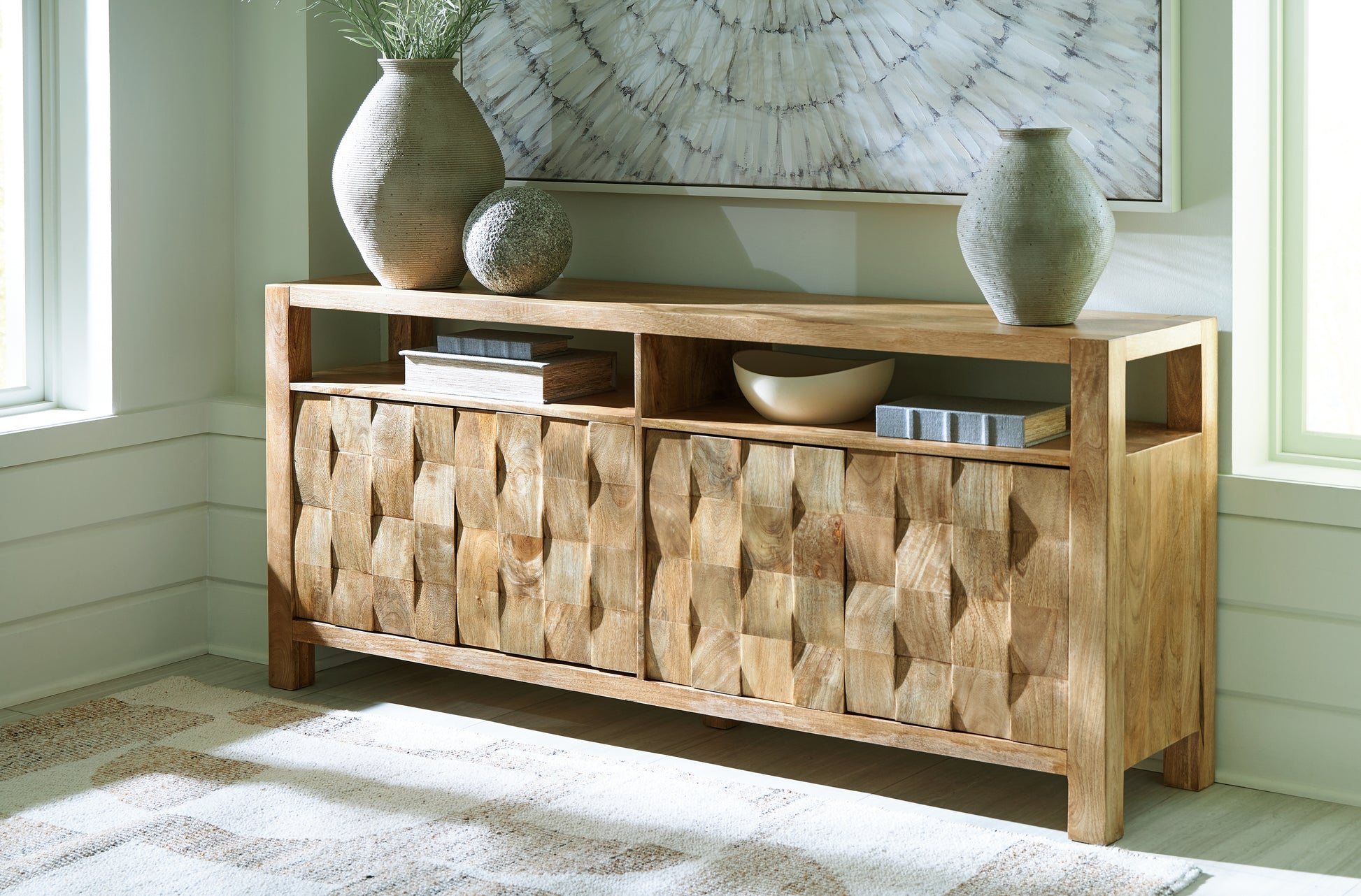 Ocala Furniture Outlet - Ashley Furniture - Hudwick Accent Cabinet - Accent Cabinet / Natural Brown - A4000672