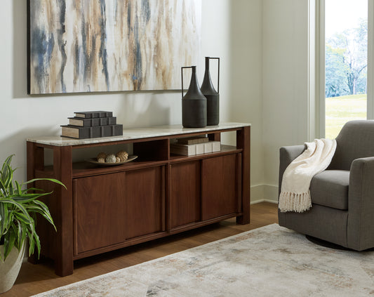 Ocala Furniture Outlet - Ashley Furniture - Tobinville Accent Cabinet - Accent Cabinet / Dark Brown - A4000673