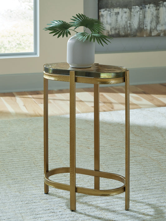 Ocala Furniture Outlet - Ashley Furniture - Porterville Accent Table - Accent Table / Gold Finish - A4000716