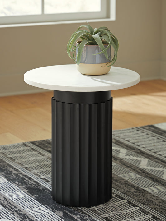 Ocala Furniture Outlet - Ashley Furniture - Wainstone Accent Table - Accent Table / Black/White - A4000724
