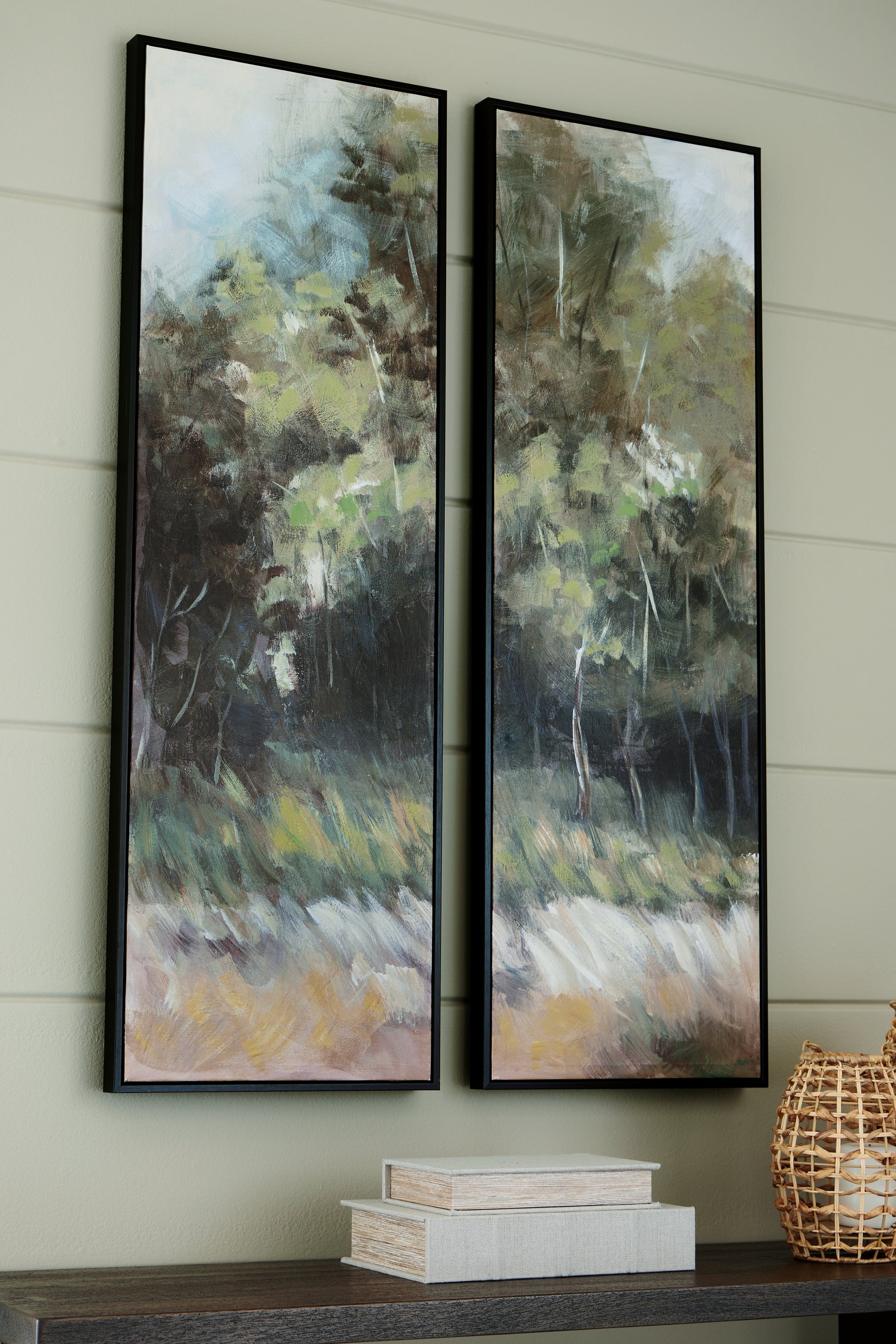 Ocala Furniture Outlet - Ashley Furniture - Dansot Wall Decor - Wall Art Set (Set of 2) / Green/Brown - A8000393