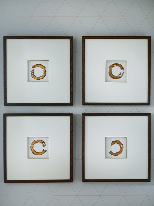 Ocala Furniture Outlet - Ashley Furniture - Dallbourne Wall Decor - Wall Art Set (4/CN) / White/Gold Finish - A8000491
