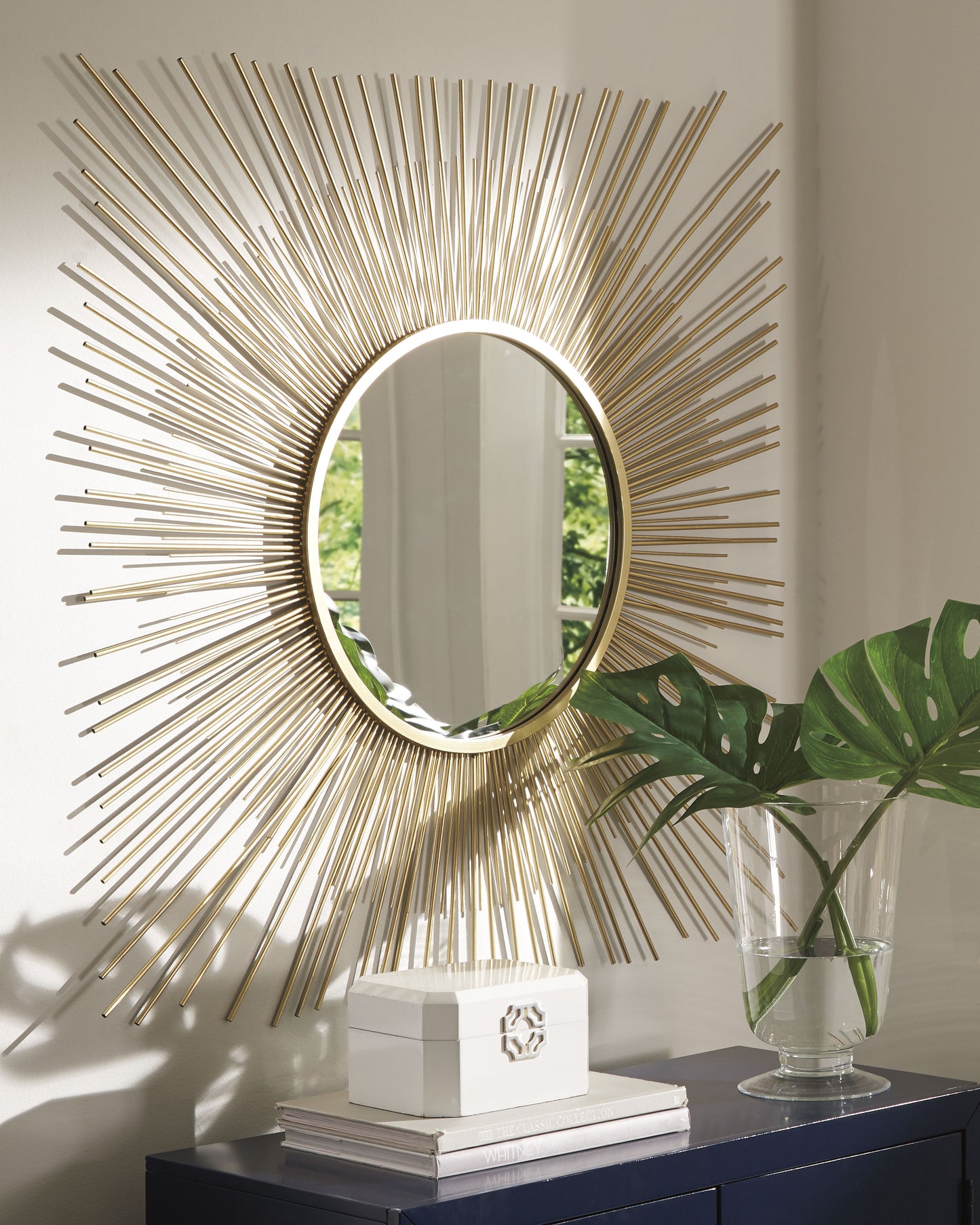 Ocala Furniture Outlet - Ashley Furniture - Elspeth Mirror - Accent Mirror / Gold Finish - A8010124