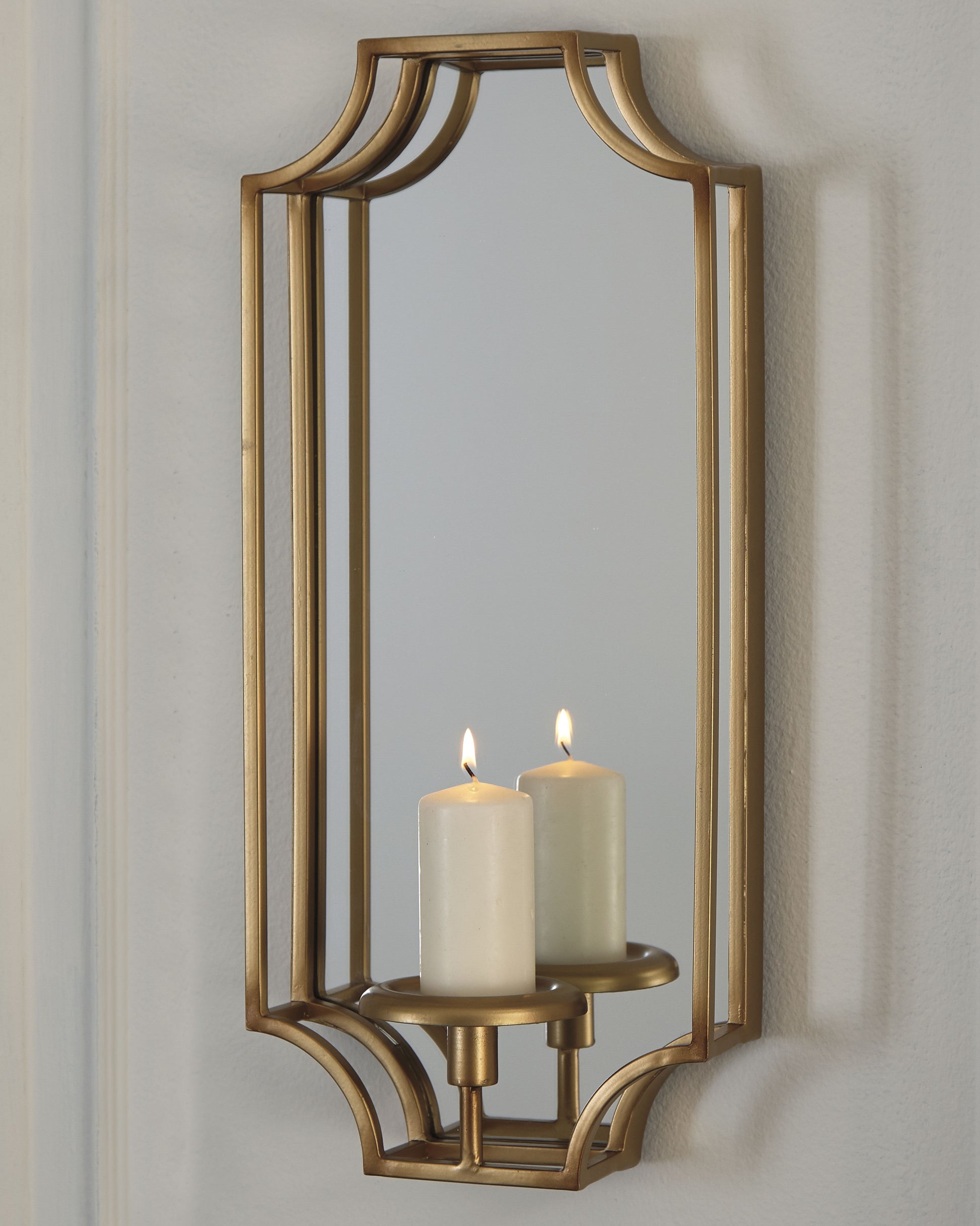 Ocala Furniture Outlet - Ashley Furniture - Dumi Wall Decor - Wall Sconce / Gold Finish - A8010153