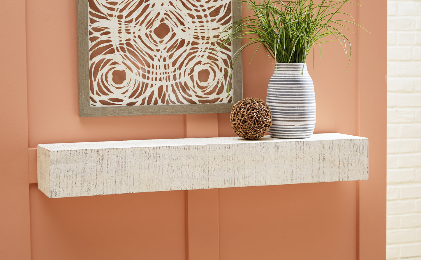 Ocala Furniture Outlet - Ashley Furniture - Cadmon Wall Decor - Wall Shelf / Antique White - A8010259