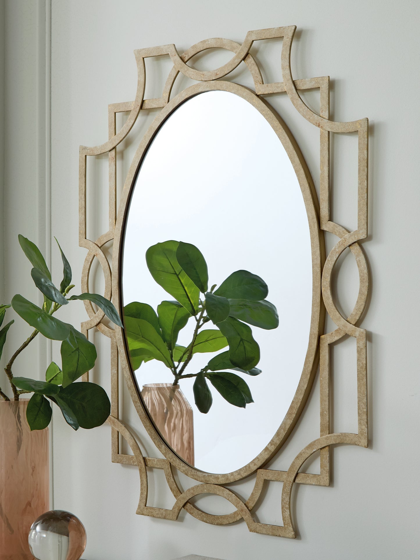 Ocala Furniture Outlet - Ashley Furniture - Fulkmore Mirror - Accent Mirror / Antique Gold Finish - A8010350