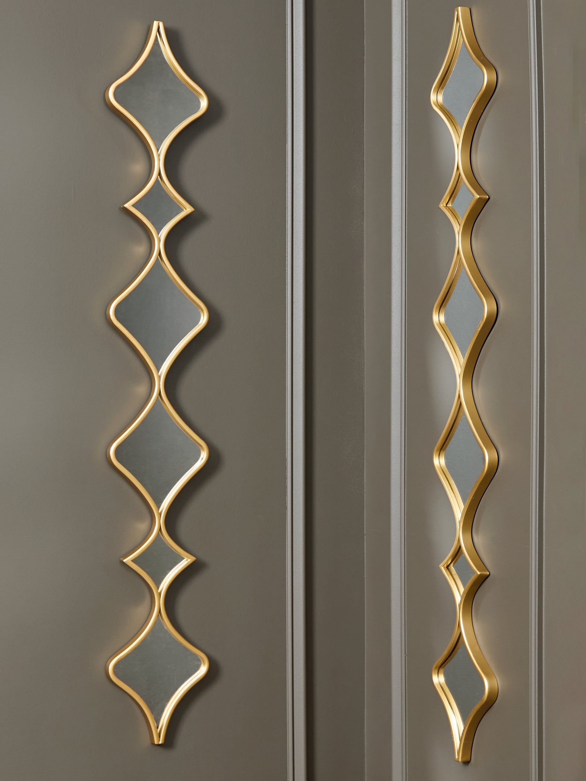 Ocala Furniture Outlet - Ashley Furniture - Harriswood Mirror - Accent Mirror Set (Set of 2) / Gold Finish - A8010354