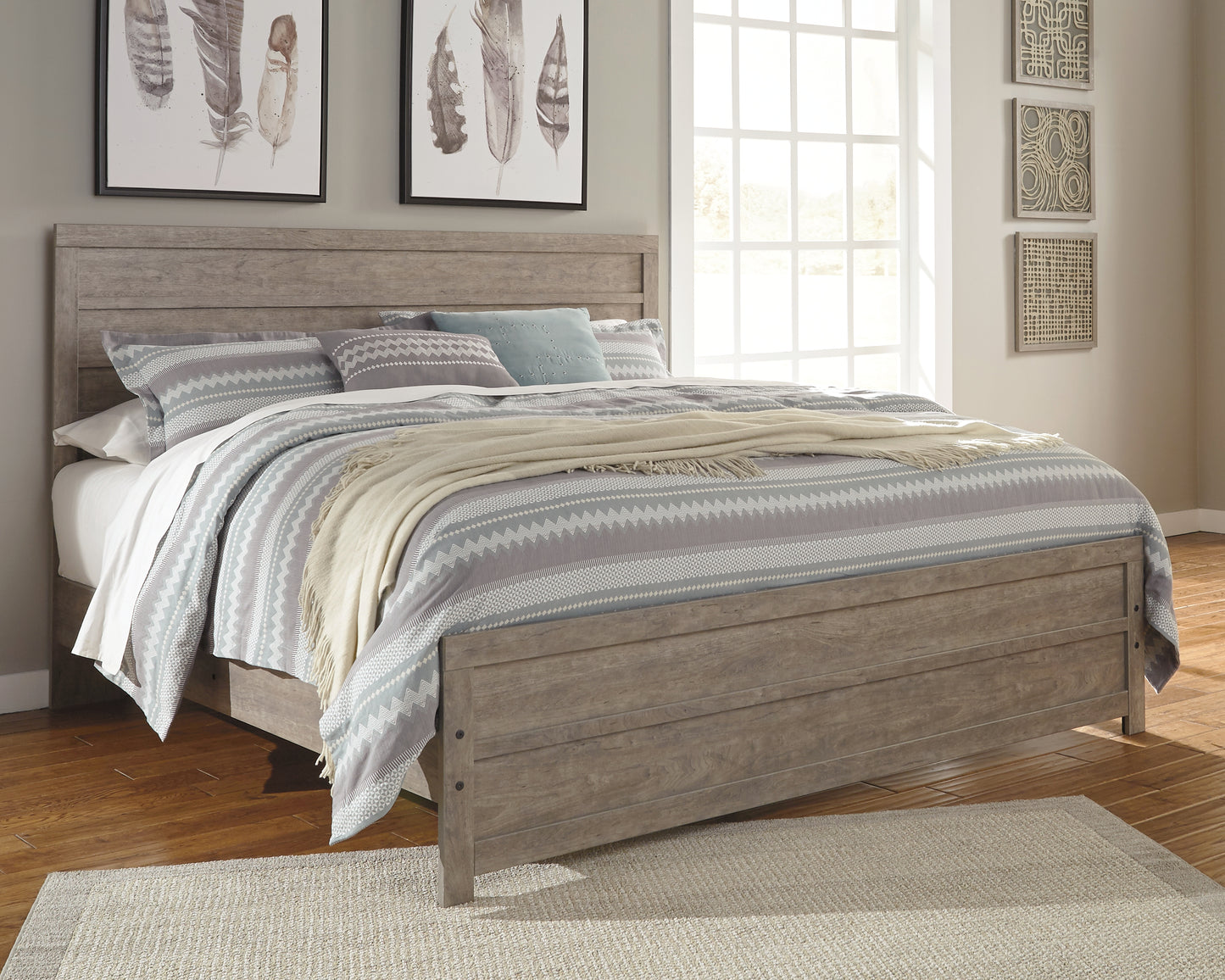 Ocala Furniture Outlet - Ashley Furniture - Culverbach Bedroom - King Panel Bed / Gray - B070B10
