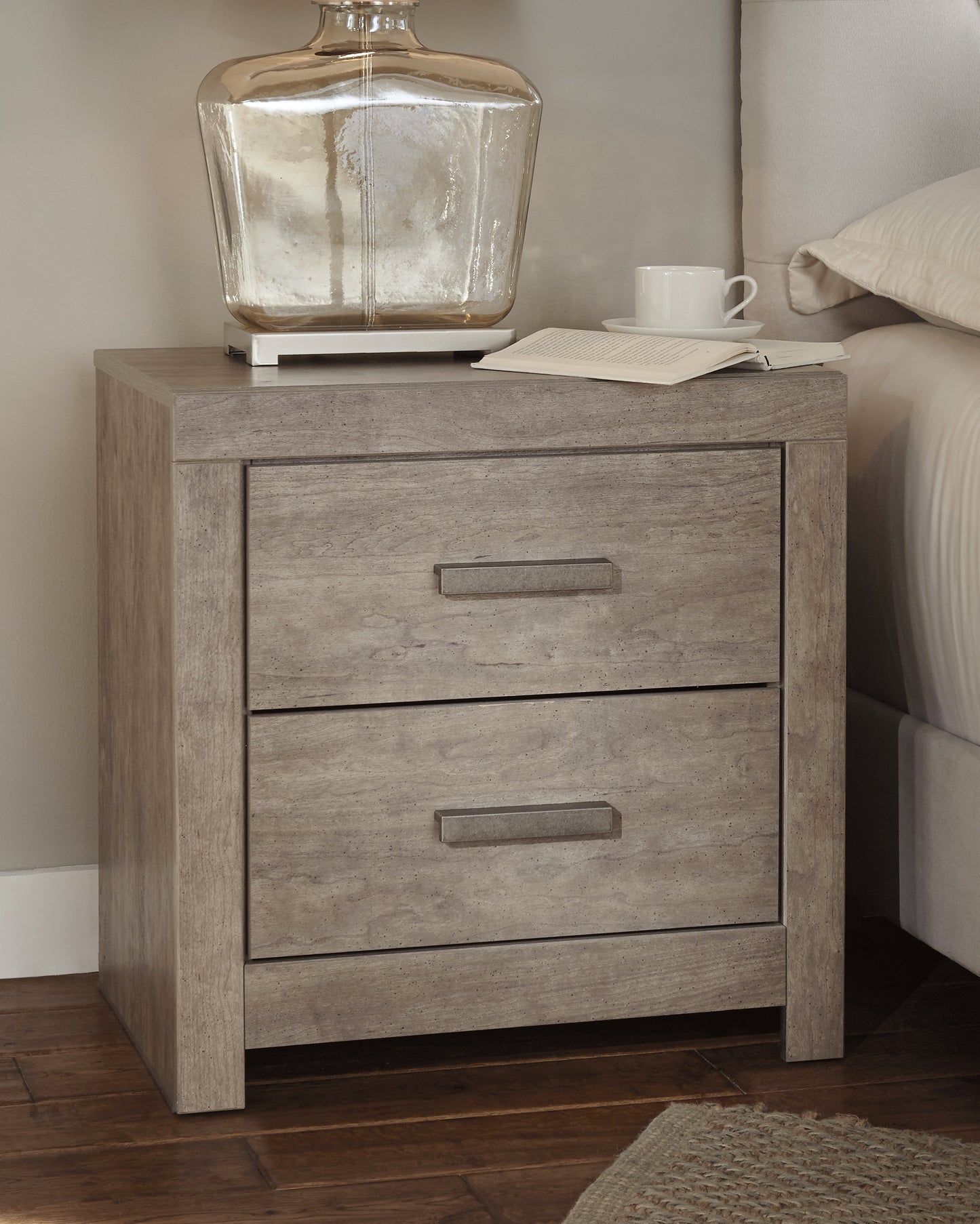 Ocala Furniture Outlet - Ashley Furniture - Culverbach Bedroom - Two Drawer Night Stand / Gray - B070-92