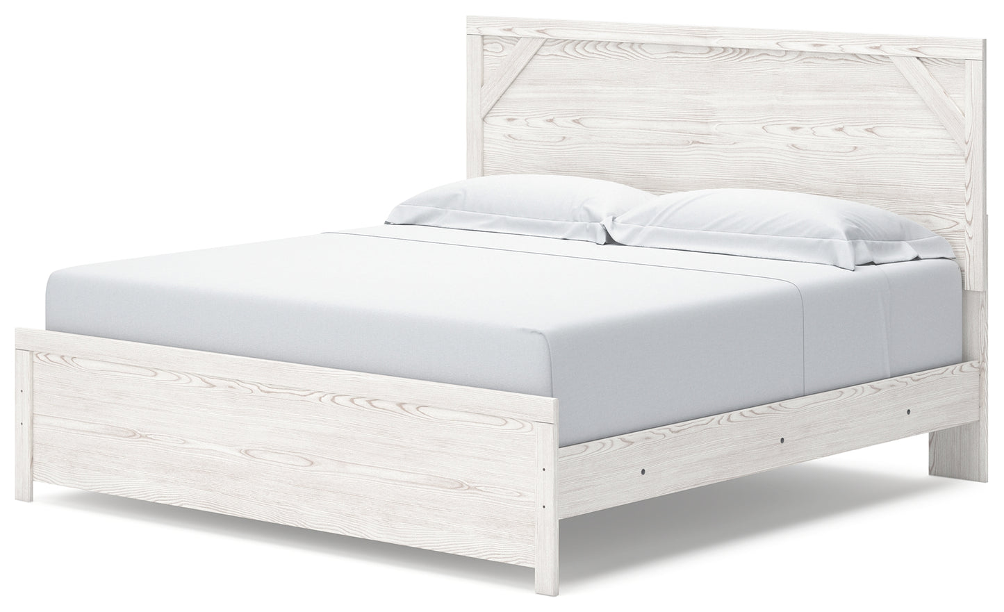 Ocala Furniture Outlet - Ashley Furniture - Gerridan Bedroom - King Panel Bed / White/Gray - B1190B3