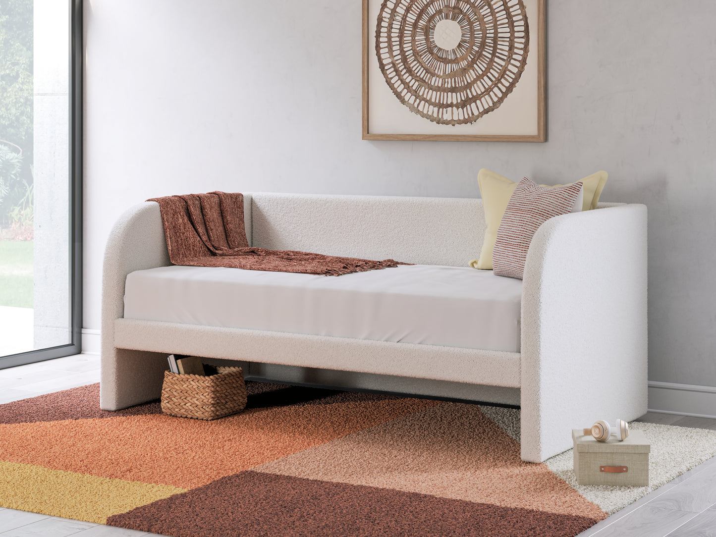 Ocala Furniture Outlet - Ashley Furniture - Arloster Bedroom - Twin Upholstered Day Bed / Tan/White - PCB1566B8
