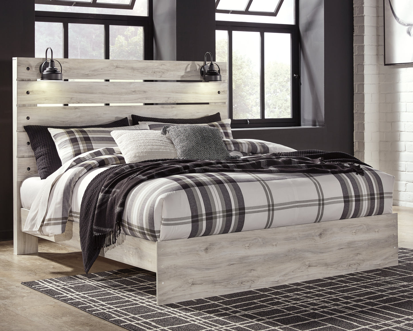 Ocala Furniture Outlet - Ashley Furniture - Cambeck Bedroom - King Panel Bed / Whitewash - B192B28