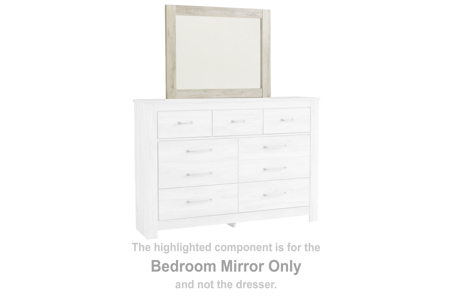 Ocala Furniture Outlet - Ashley Furniture - Bellaby Bedroom - Bedroom Mirror / Whitewash - B331-36