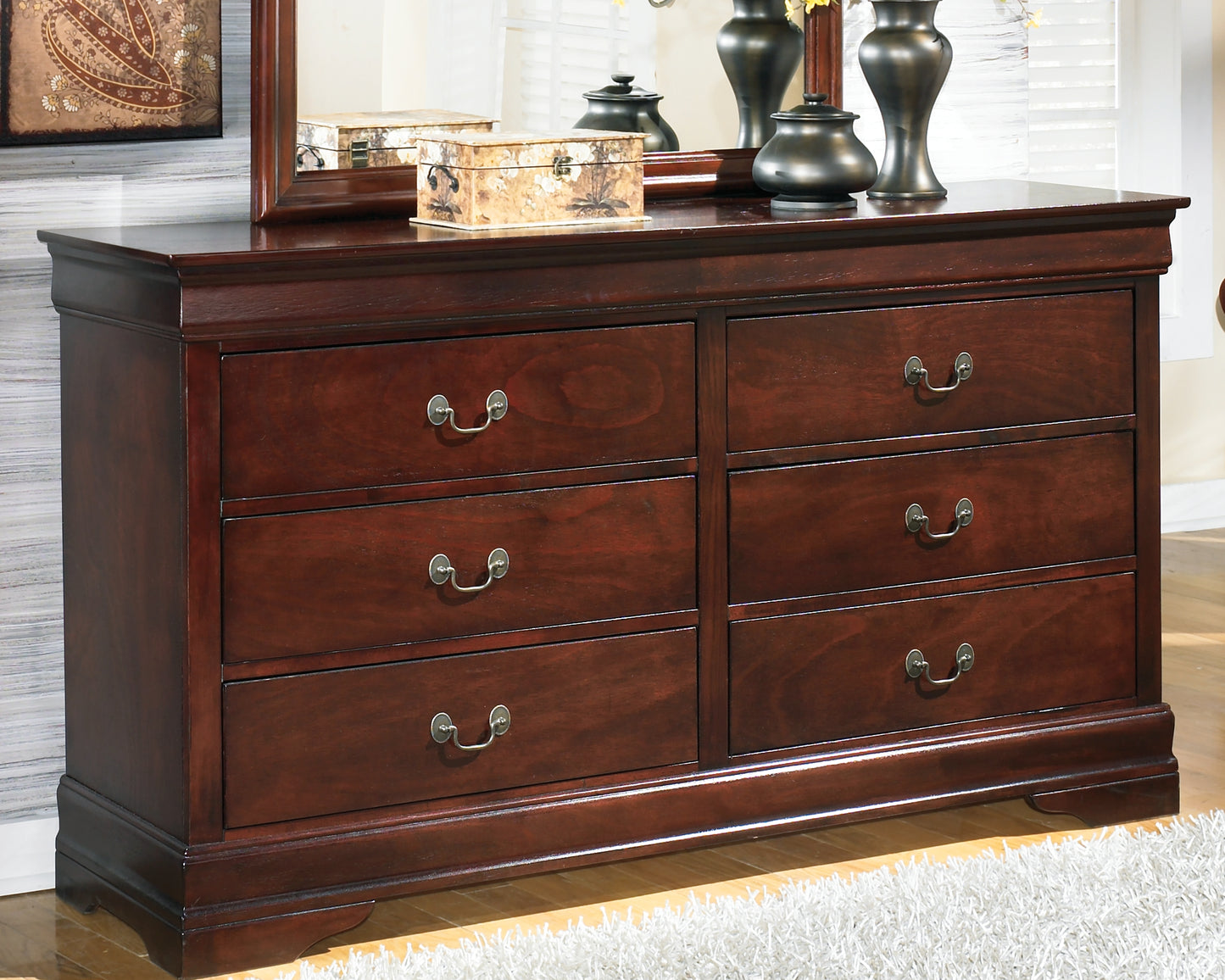 Ocala Furniture Outlet - Ashley Furniture - Alisdair Bedroom - Dresser / Reddish Brown - B376-31