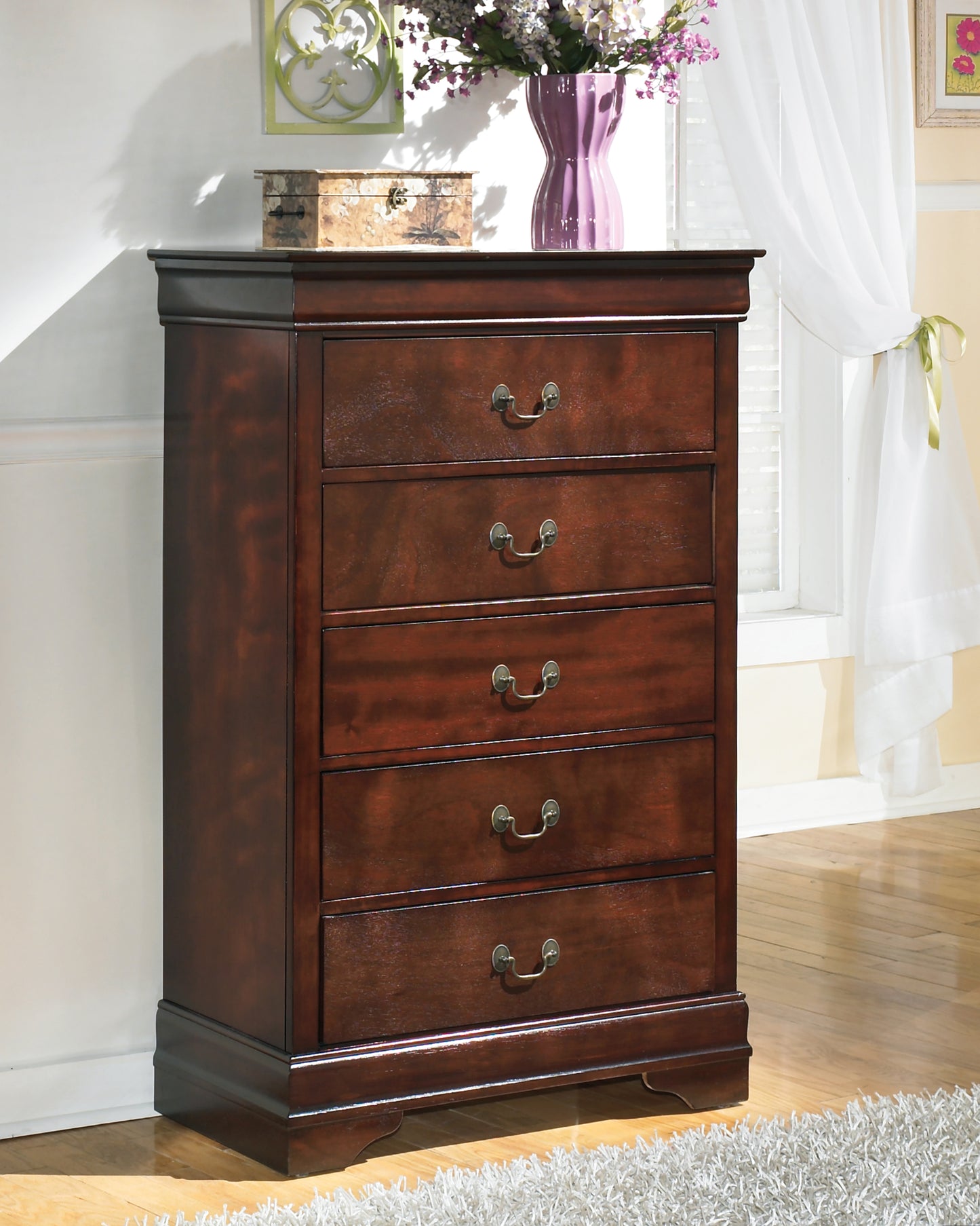 Ocala Furniture Outlet - Ashley Furniture - Alisdair Bedroom - Chest / Reddish Brown - B376-46