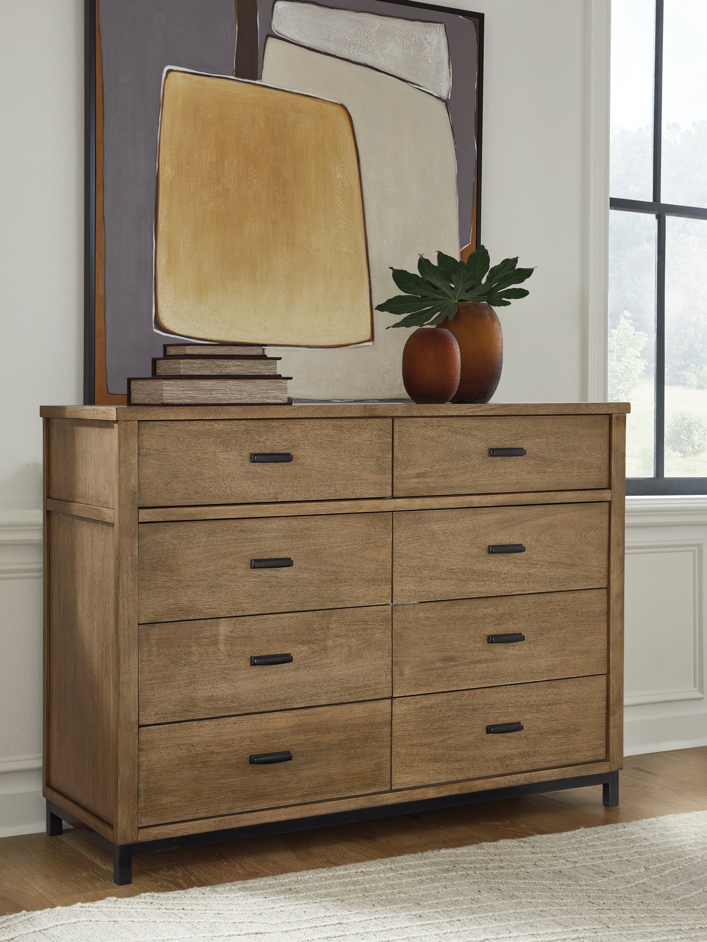 Ocala Furniture Outlet - Ashley Furniture - Tomtyn Bedroom - Five Drawer Chest / Light Brown - B622-46