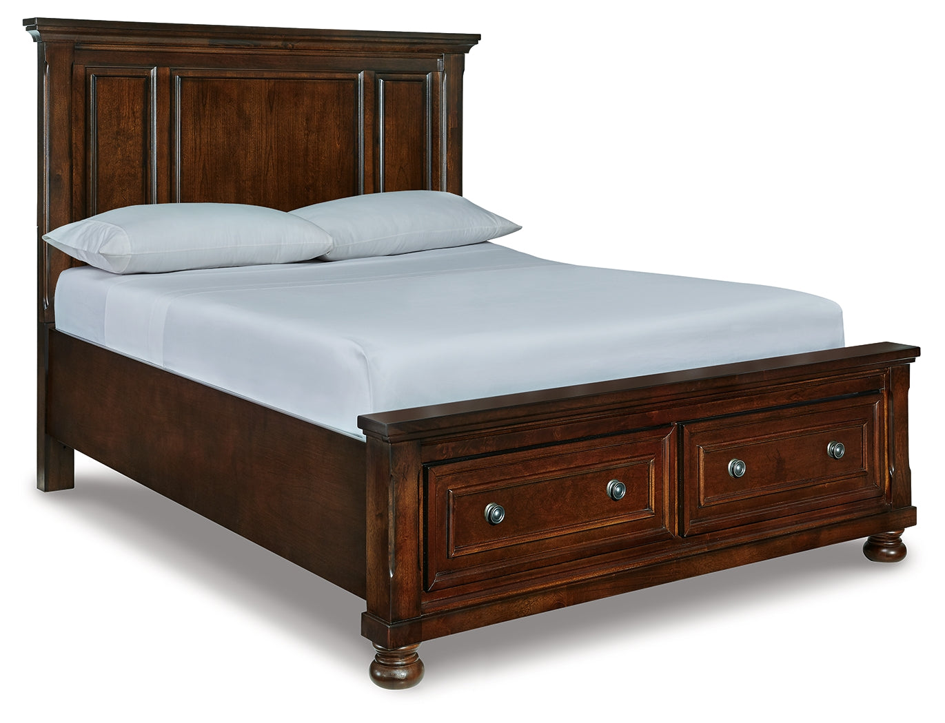 Ocala Furniture Outlet - Ashley Furniture - Porter Bedroom - Queen Panel Storage Bed / Rustic Brown - B697B42