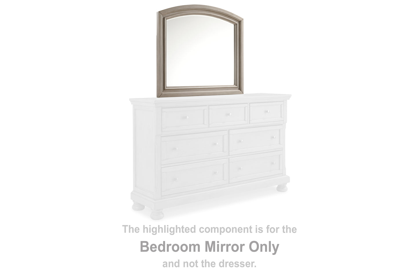 Ocala Furniture Outlet - Ashley Furniture - Lettner Bedroom - Bedroom Mirror / Light Gray - B733-36