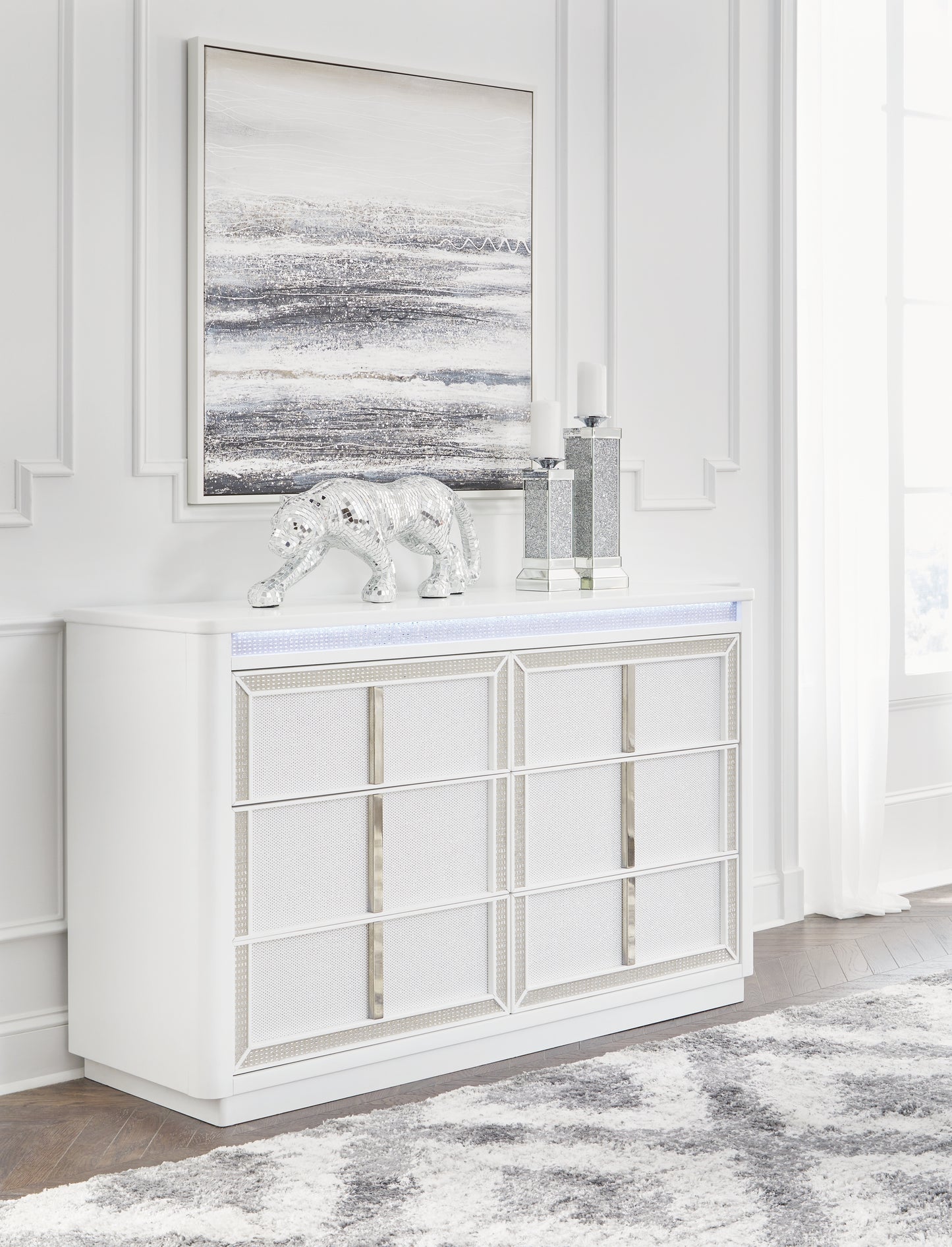 Ocala Furniture Outlet - Ashley Furniture - Chalanna Bedroom - Dresser / White - B822-31