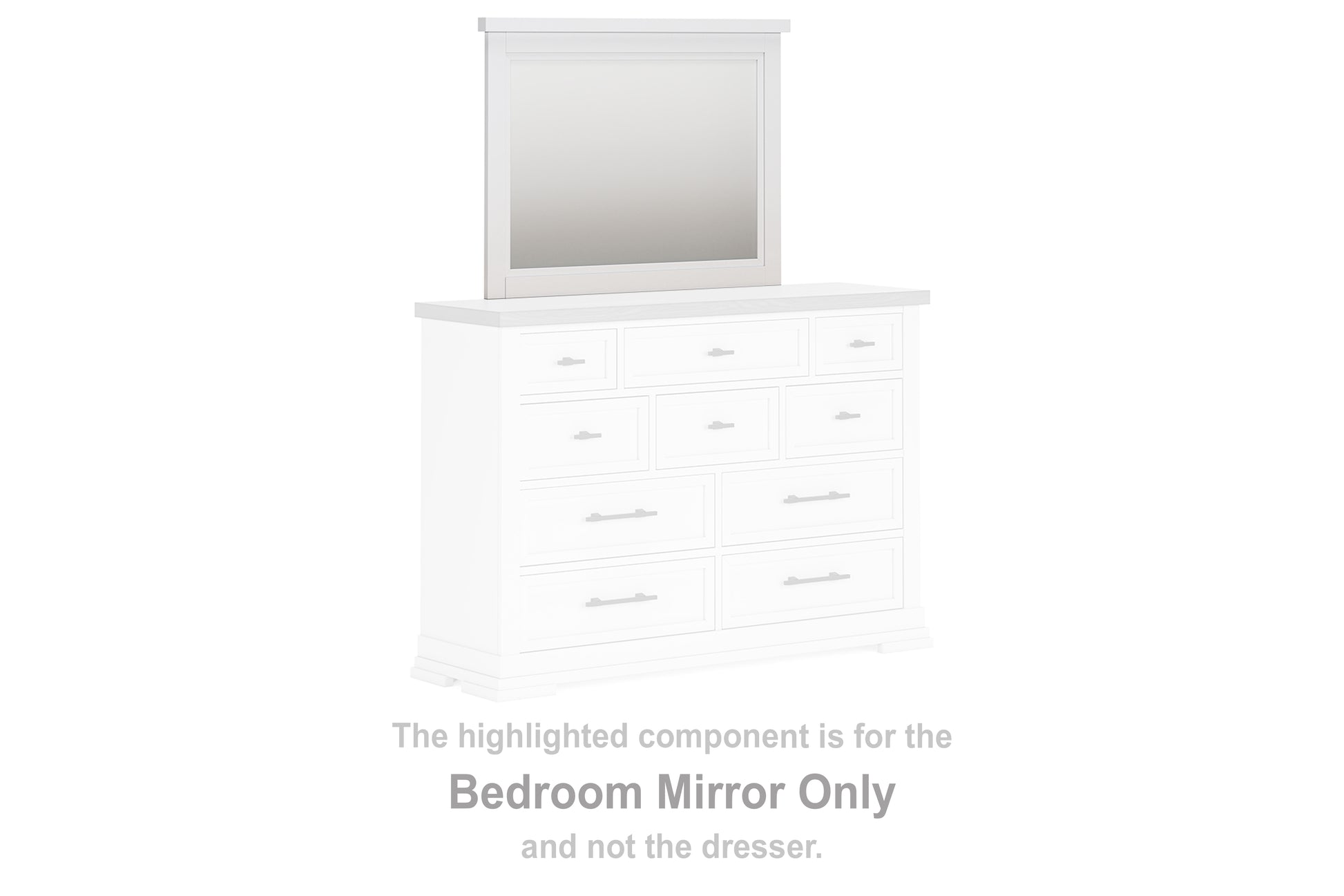 Ocala Furniture Outlet - Ashley Furniture - Ashbryn Bedroom - Bedroom Mirror / White/Natural - B844-36