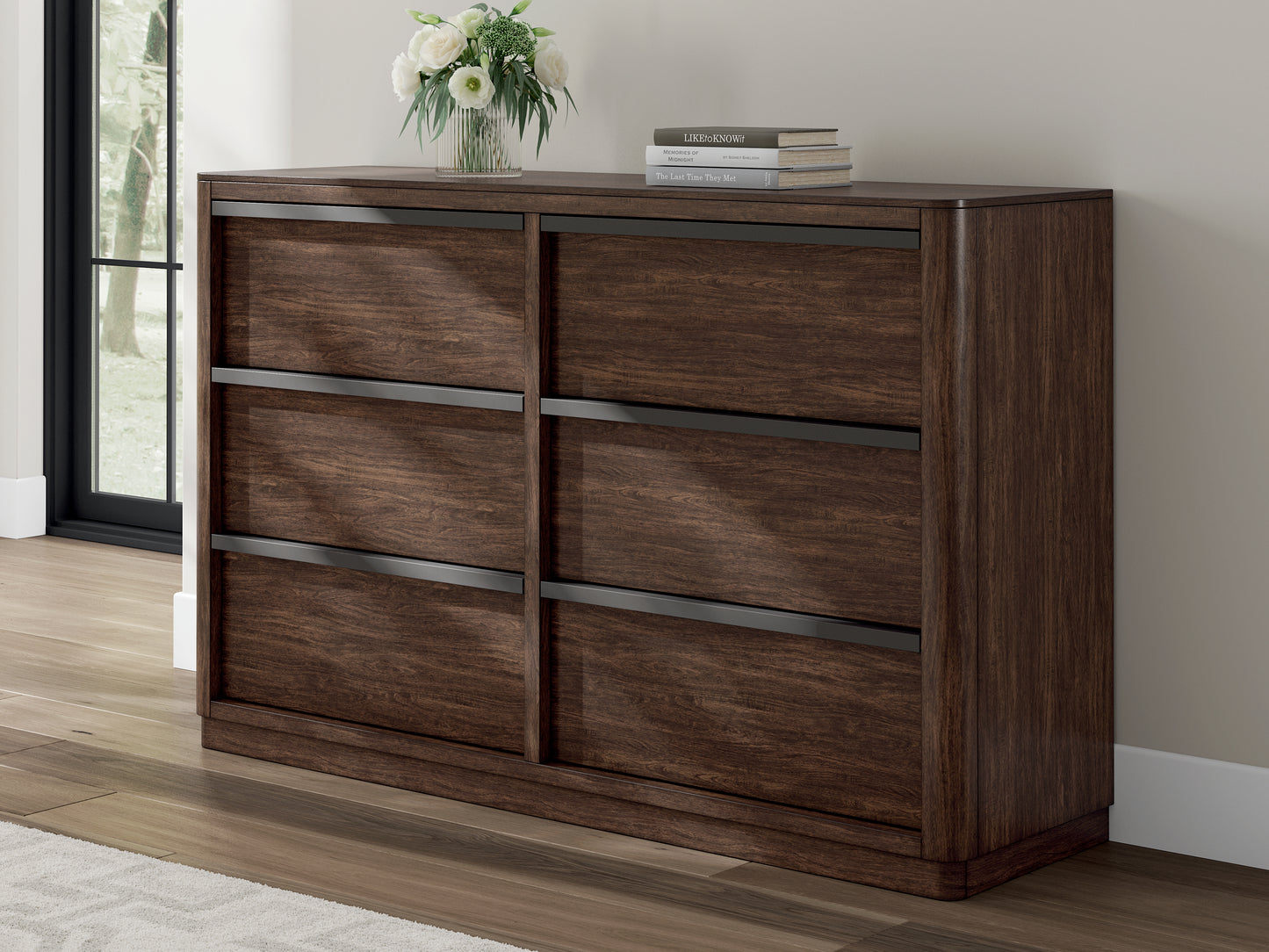 Ocala Furniture Outlet - Ashley Furniture - Dilenno Bedroom - Five Drawer Chest / Dark Brown - PCB857-46