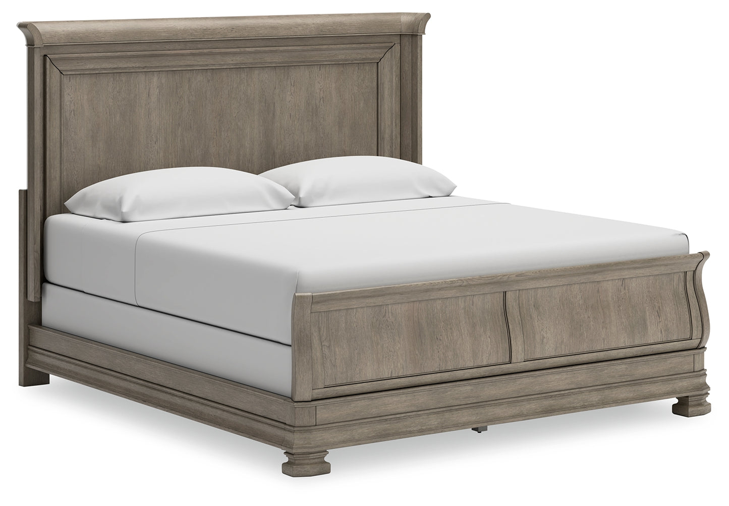Ocala Furniture Outlet - Ashley Furniture - Lexorne Bedroom - California King Sleigh Bed / Gray - B924B5