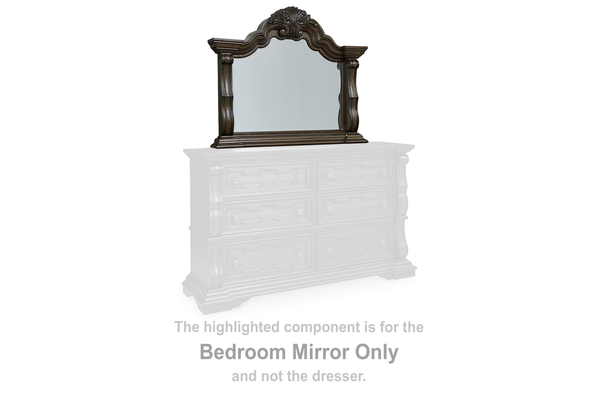 Ocala Furniture Outlet - Ashley Furniture - Maylee Bedroom - Bedroom Mirror / Dark Brown - B947-36