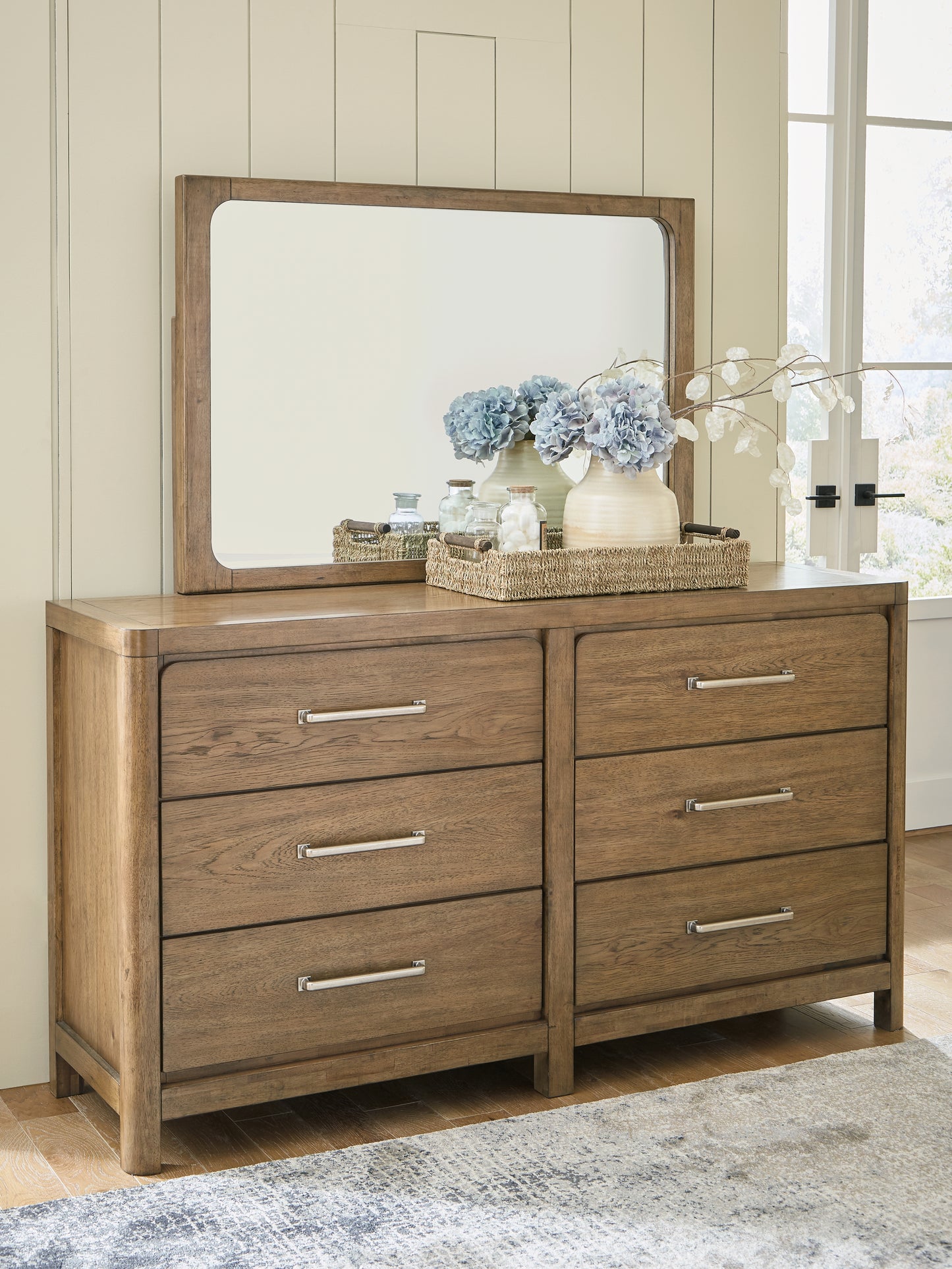 Ocala Furniture Outlet - Ashley Furniture - Cabalynn Bedroom - Dresser and Mirror / Light Brown - B974B1