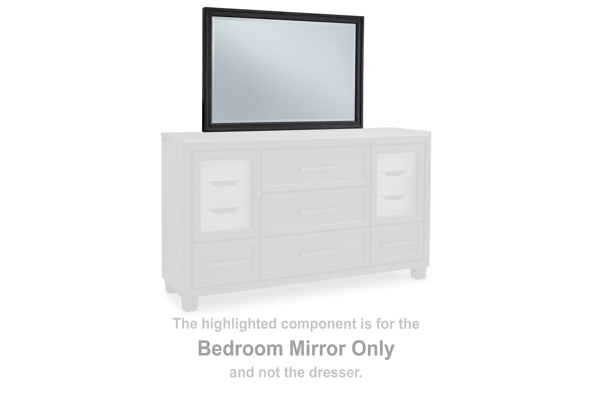 Ocala Furniture Outlet - Ashley Furniture - Foyland Bedroom - Bedroom Mirror / Black - B989-36