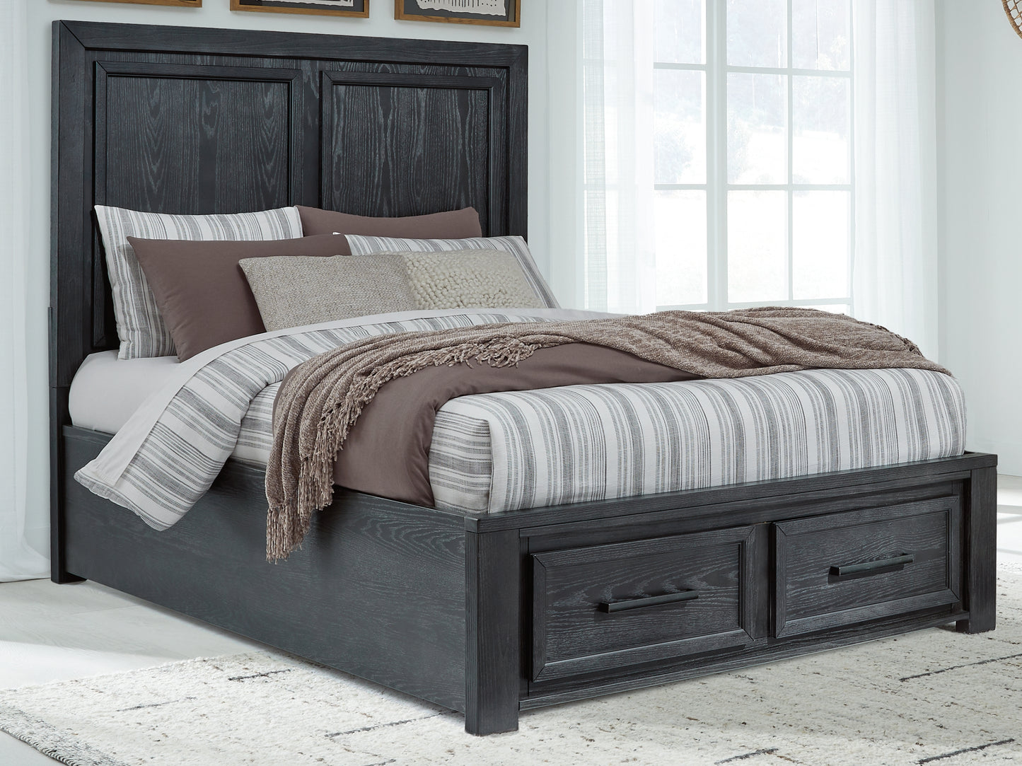 Ocala Furniture Outlet - Ashley Furniture - Foyland Bedroom - Two Drawer Night Stand / Black/Brown - B989-92