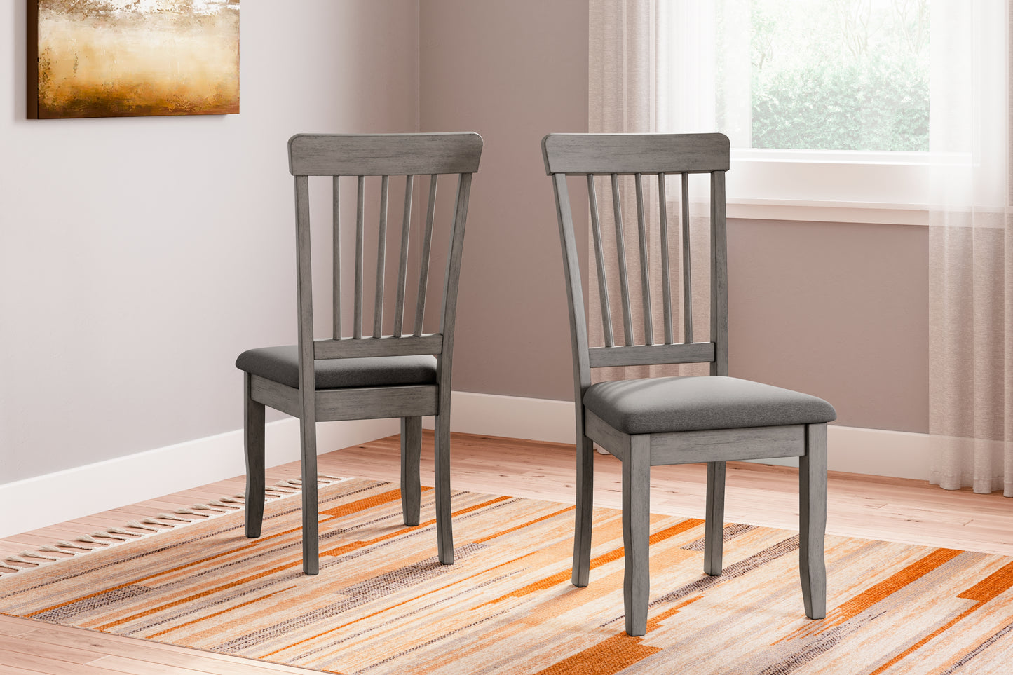 Ocala Furniture Outlet - Ashley Furniture - Shullden Dining Room - Dining Chair (Set of 2) / Gray - D194-01X2