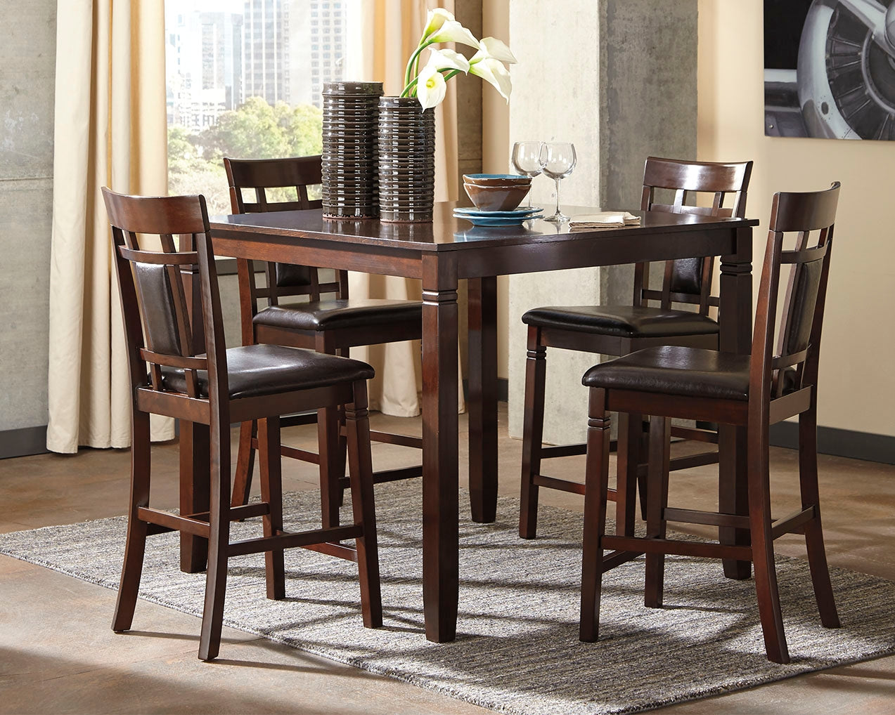 Ocala Furniture Outlet - Ashley Furniture - Bennox Dining Room - Dining Room Table Set (6/CN) / Brown - D384-325