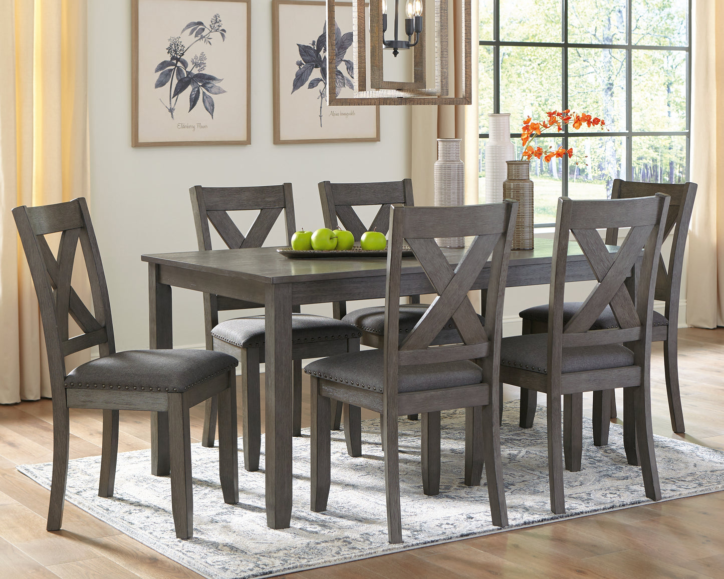 Ocala Furniture Outlet - Ashley Furniture - Caitbrook Dining Room - RECT DRM Table Set (7/CN) / Gray - D388-425