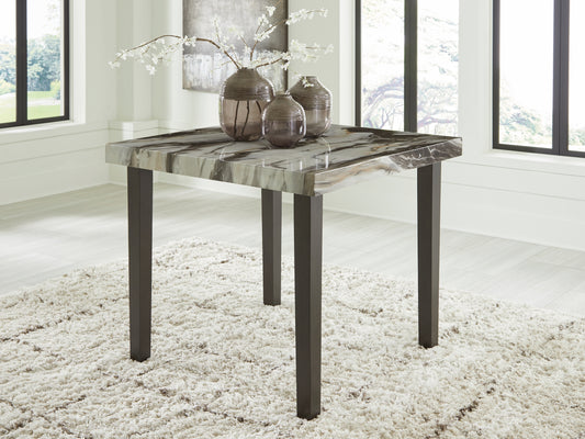Ocala Furniture Outlet - Ashley Furniture - Jeshina Counter Height Dining Table - Square DRM Counter Table / Dark Brown/Beige - PCD581-13