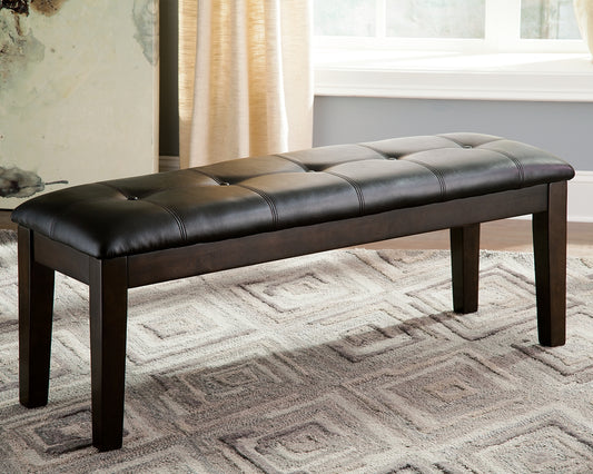 Ocala Furniture Outlet - Ashley Furniture - Haddigan Dining Bench - Large UPH Dining Room Bench / Dark Brown / 50"W x 16"D x 19"H - D596-00