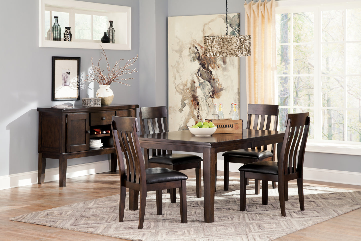 Ocala Furniture Outlet - Ashley Furniture - Haddigan Dining Room - RECT Dining Room EXT Table / Dark Brown - D596-35