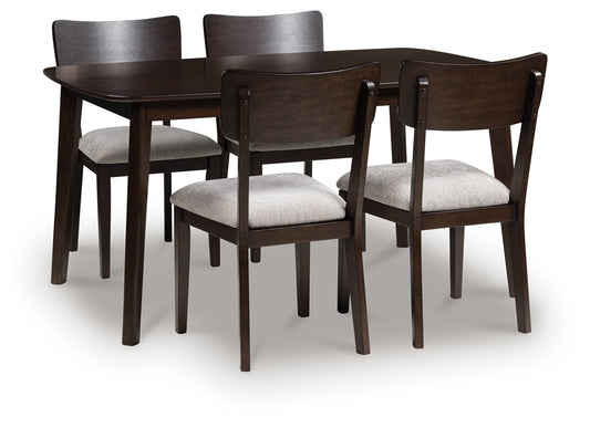 Ocala Furniture Outlet - Ashley Furniture - Mallenette Dining Table and 4 Chairs (Set of 5) - Dining Room Table Set (5/CN) / Merlot - PCD607-225