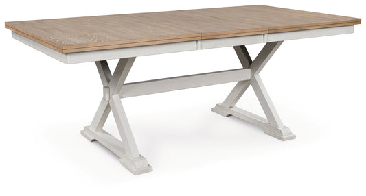 Ocala Furniture Outlet - Ashley Furniture - Purlaney Dining Butterfly Extension Table - RECT DRM Butterfly EXT Table / Antique White/Natural - PCD627-35