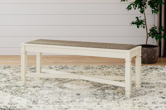 Ocala Furniture Outlet - Ashley Furniture - Bolanburg Dining Bench - Large UPH Dining Room Bench / Two-tone / 50"W x 15"D x 20"H - D647-00